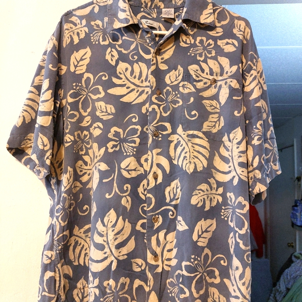 Burma Bilas Mens Silk Shirt Med